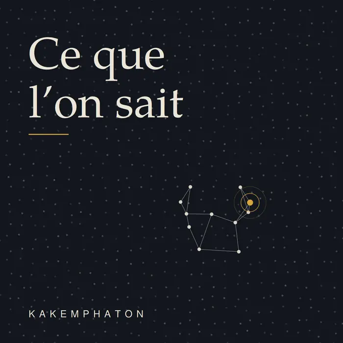 Pochette de l'album Ce que l'on sait : une constellation sur un ciel bleu nuit
