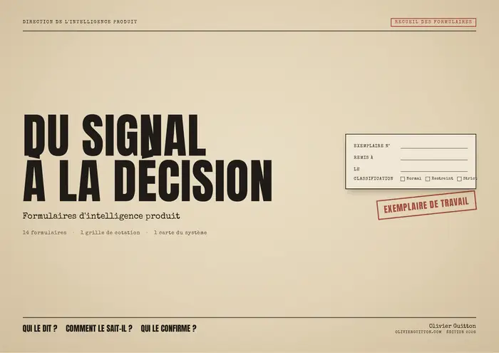 Couverture du recueil de formulaires Du signal à la décision