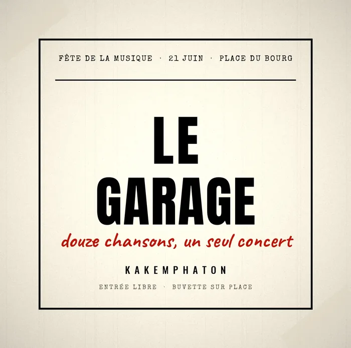 Jaquette de l'album Le Garage