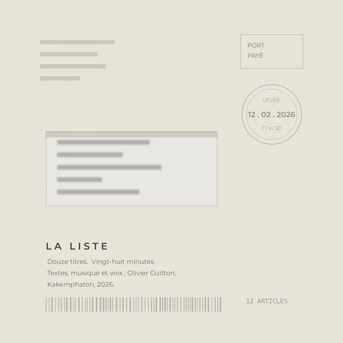Pochette de l'album Liste de courses